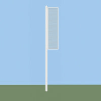 Jaypro Sports Softball Foul Poles 12 ft. Collegiate Surface Mount SBCFP-12-ORSM - Play and Sync