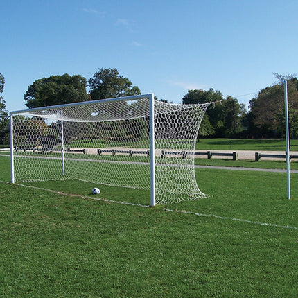 Jaypro Sports Soccer Goal Replacement Nets (Box Net 5 1/2 in. Hex 5mm Mesh) World Classic Goal (8 ft.H x 24 ft.W x 6 ft.B x 6 ft.D) (White) SGP-550N - Play and Sync