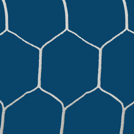 Jaypro Sports Soccer Goal Replacement Nets (Box Net 5 1/2 in. Hex 5mm Mesh) World Classic Goal (8 ft.H x 24 ft.W x 6 ft.B x 6 ft.D) (White) SGP-550N - Play and Sync