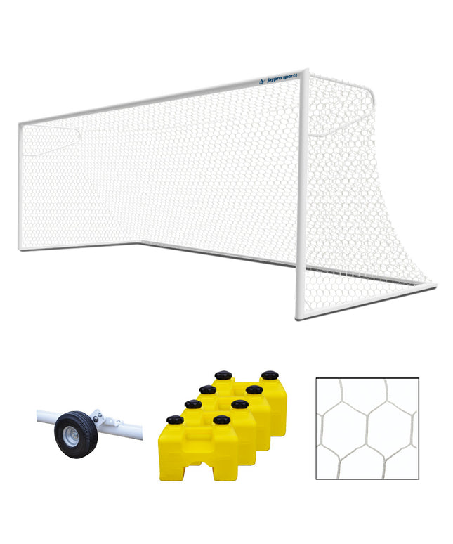 Jaypro Sports Soccer Goals Nova  Premiere Goal (8 ft.H x 24 ft.W x 4 ft.B x 10 ft.D) NFHS, NCAA, FIFA Compliant SGP-600 - Play and Sync