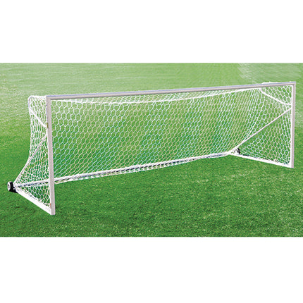Jaypro Sports Soccer Goal Replacement Nets (5-1/2 in. Hex 5mm Braided Mesh) Team Official Goal (8 ft.H x 24 ft.W x 4 ft.B x 10 ft.D) (White) SN-HTTP-W - Play and Sync