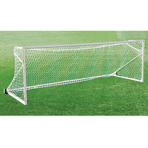 Jaypro Sports Soccer Goal Replacement Nets (5-1/2 in. Hex 5mm Braided Mesh) Team Official Goal (8 ft.H x 24 ft.W x 4 ft.B x 10 ft.D) (White) SN-HTTP-W - Play and Sync