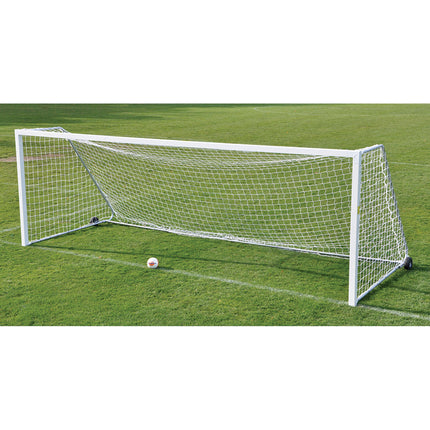 Jaypro Sports Soccer Goals Classic Official Round Goal Deluxe Package (8 ft.H x 24 ft.W x 4 ft.B x 10 ft.D) NFHS, NCAA, FIFA Compliant SGP-400PKGDX - Play and Sync