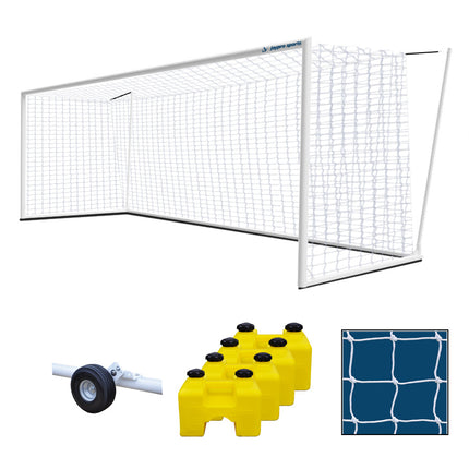 Jaypro Sports Soccer Goals Nova  World Cup Goal Package (8 ft.H x 24 ft.W x 7 ft.B x 8 ft.D) NFHS, NCAA, FIFA Compliant SGP-850PKG - Play and Sync