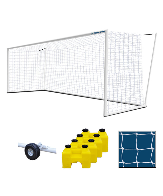 Jaypro Sports Soccer Goals Nova  World Cup Goal Package (8 ft.H x 24 ft.W x 7 ft.B x 8 ft.D) NFHS, NCAA, FIFA Compliant SGP-850PKG - Play and Sync