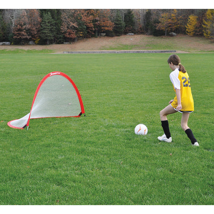 Jaypro Sports Soccer Pop-Up Trainers with Bag (4 ft.W x 2-1/2 ft.H x 2-1/2 ft.D) (Red) SGPU4830R - Play and Sync