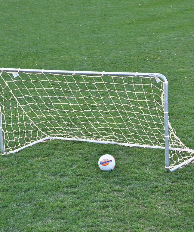 Jaypro Sports Soccer Goal Replacement Net (4 in. Sq. 2.5mm Twist) Rugged Play Goal (4 ft.H x 8 ft.W x 4 ft.D) (White) SMG-8NHP - Play and Sync