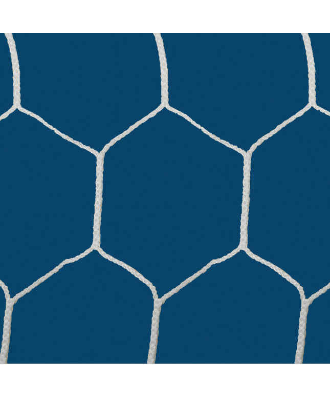 Jaypro Sports Soccer Goal Replacement Nets (5-1/2 in. Hex 5mm Braided Mesh) Team Official Goal (8 ft.H x 24 ft.W x 4 ft.B x 10 ft.D) (White) SN-HTTP-W - Play and Sync