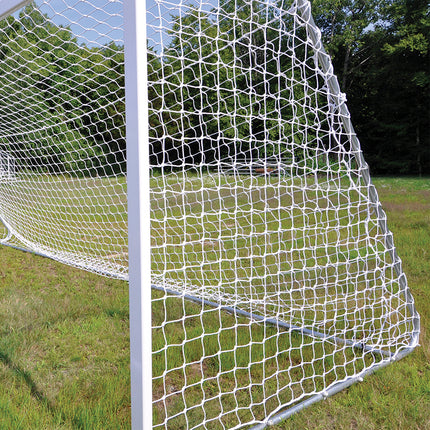 Jaypro Sports Soccer Goal Replacement Nets (5-1/2 in. Sq. 6mm Braided Mesh) Classic Official Goal (8 ft.H x 24 ft.W x 4 ft.B x 10 ft.D) (White) SOC-6 - Play and Sync