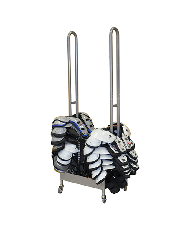 Jaypro Sports Shoulder Pad Rack - StackMaster  (42 Pad Capacity) SP-2 - Play and Sync