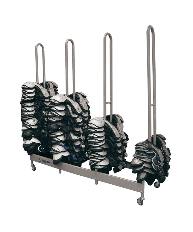 Jaypro Sports Shoulder Pad Deluxe Rack - StackMaster  (80 Pad Capacity) SP4 - Play and Sync