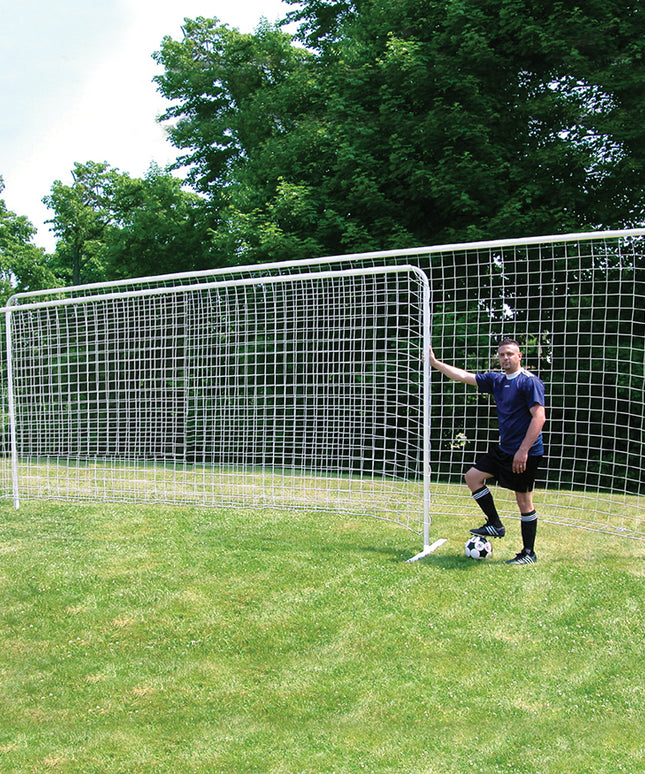 Jaypro Sports Soccer Training Goal with Bag Medium (7-1/2 ft.H x 18 ft.W) STG-718 - Play and Sync