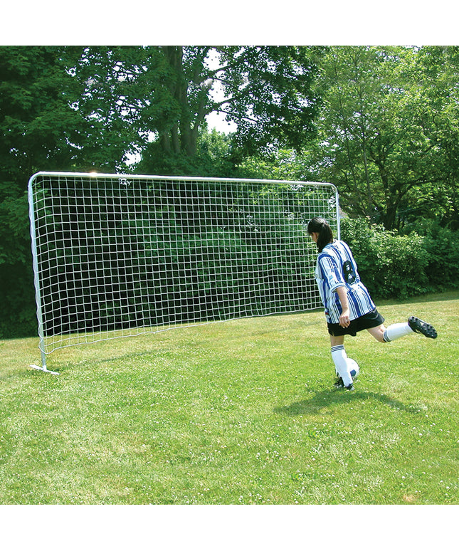 Jaypro Sports Soccer Training Goal with Bag Medium (7-1/2 ft.H x 18 ft.W) STG-718 - Play and Sync