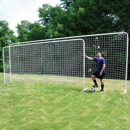 Jaypro Sports Replacement Net (4 in. Sq. Mesh) Soccer Training Goal Large Portable Training Goal (8 ft.H x 24 ft.W) (White) STG-824N - Play and Sync