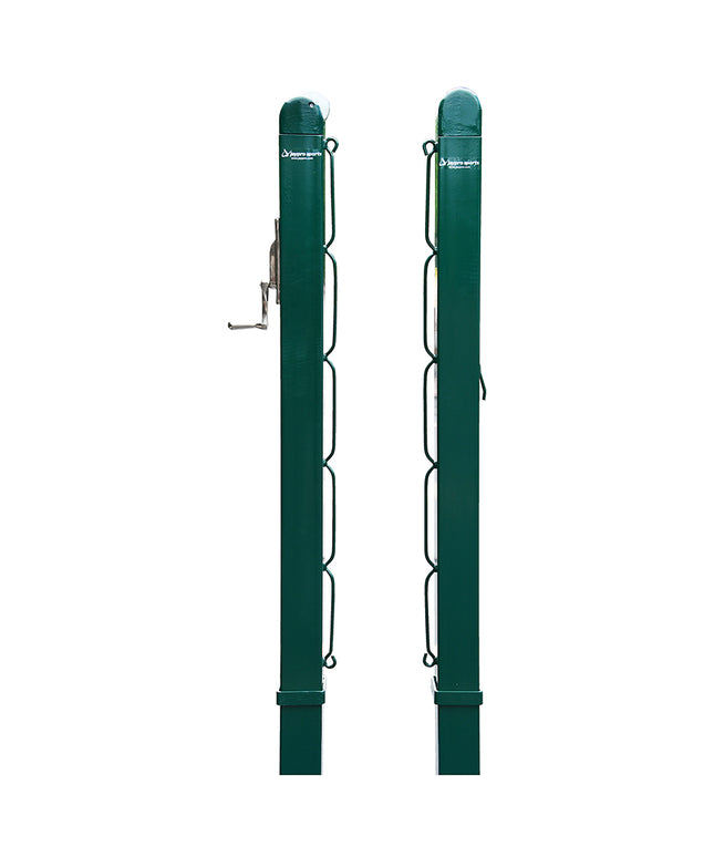 Jaypro Sports Tennis Posts - (3 in. Post) (Outdoor) - Club Tennis Upright (Square) STP-200 - Play and Sync
