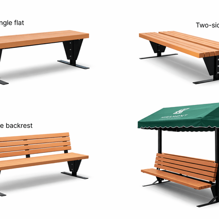 SunTrends 4' Bench (No Canopy) - B - 4 - SF B-4-SF - Play and Sync
