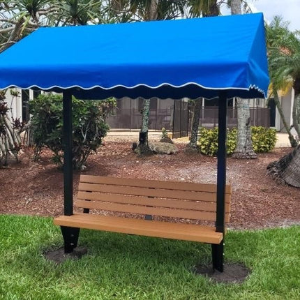 SunTrends Cabana Bench 8 - CB - 8 CB-8-SF-SM-FG - Play and Sync