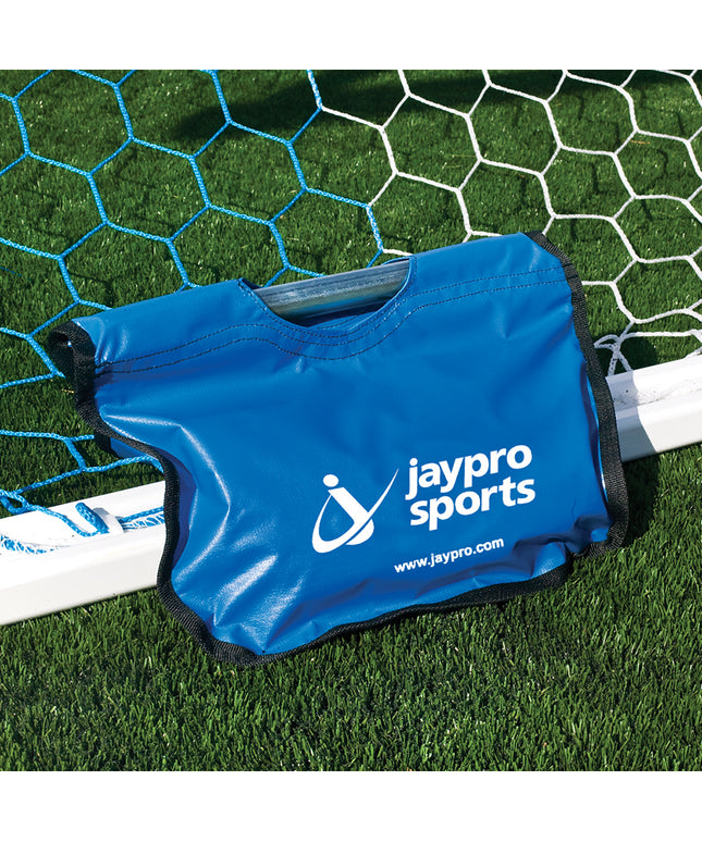 Jaypro Sports Sandbag Anchor - Saddle-bag with Steel Handle (50 Lb.) (Blue) SWB-451 - Play and Sync