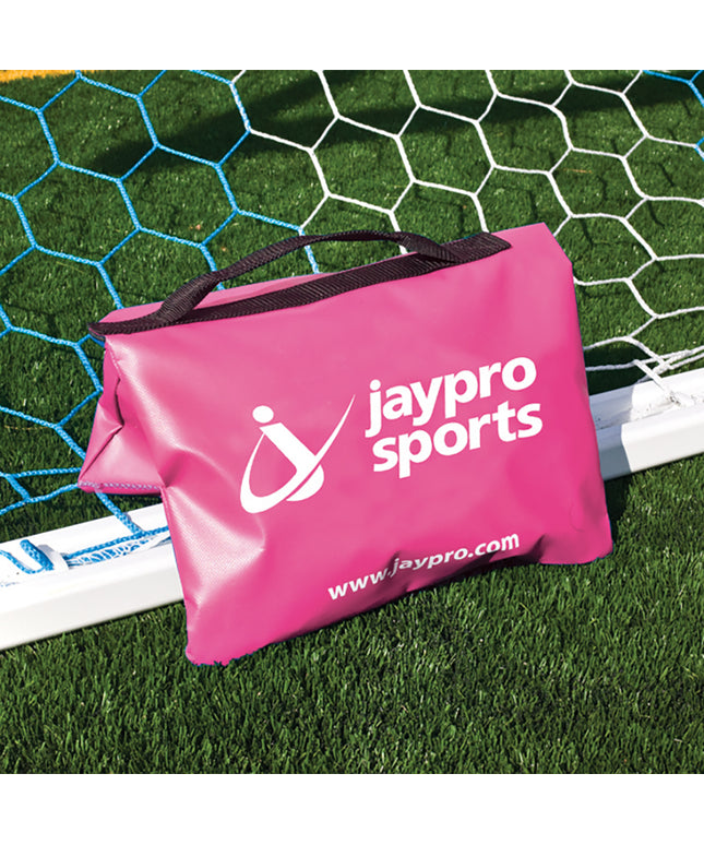 Jaypro Sports Sandbag Anchor - Saddle-bag with Nylon Handle (50 Lb.) (Blue) SWB-451W - Play and Sync