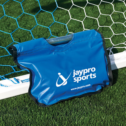 Jaypro Sports Sandbag Anchor - Saddle-bag with Steel Handle (50 Lb.) (Blue) (Set of 4) SWB-454 - Play and Sync