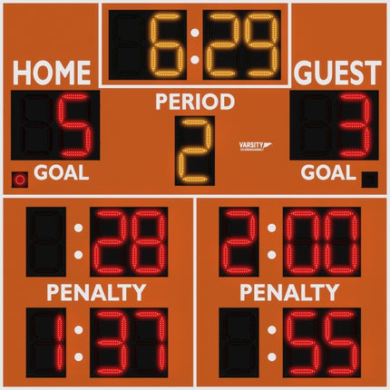 Varsity Scoreboards 1240 Hockey/Lacrosse Scoreboard - Indoor 1240-22 - Play and Sync