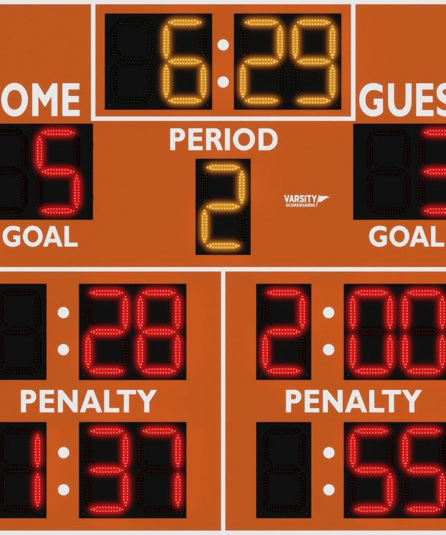 Varsity Scoreboards 1240 Hockey/Lacrosse Scoreboard - Indoor 1240-22 - Play and Sync