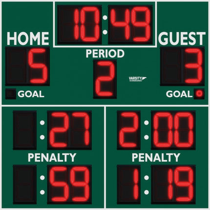 Varsity Scoreboards 1342 Hockey/Lacrosse Scoreboard - Outdoor 1342-22 - Play and Sync