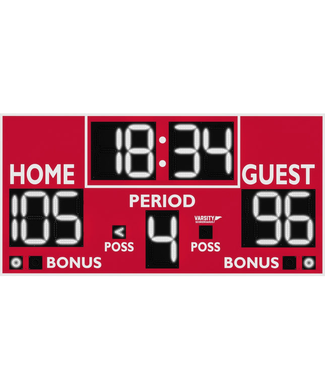 Varsity Scoreboards 2230 Basketball/Multisport Scoreboard - Indoor 2230-22 - Play and Sync
