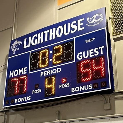 Varsity Scoreboards 2230 Basketball/Multisport Scoreboard - Indoor 2230-22 - Play and Sync