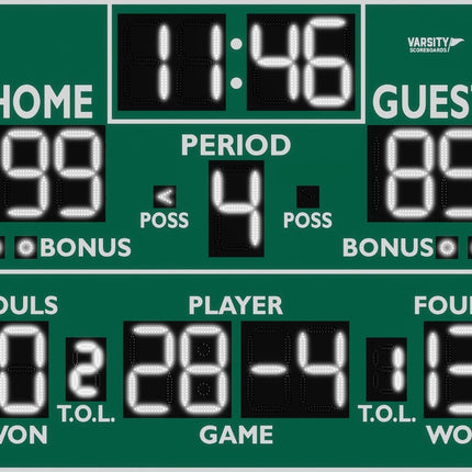 Varsity Scoreboards 2240 Basketball/Multisport Scoreboard 2240-22 - Play and Sync