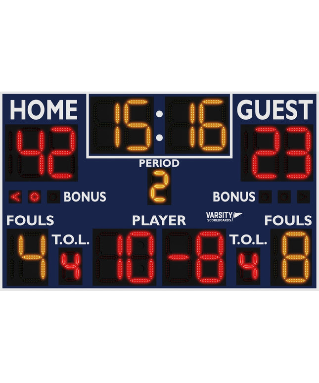 Varsity Scoreboards 2246 Basketball/Multisport Scoreboard 2246-22 - Play and Sync