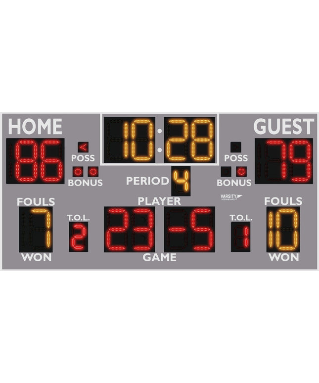 Varsity Scoreboards 2248 Basketball/Multisport Scoreboard 2248-22 - Play and Sync