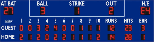 Varsity Scoreboards 3336 Baseball/Softball Scoreboard 3336-22 - Play and Sync