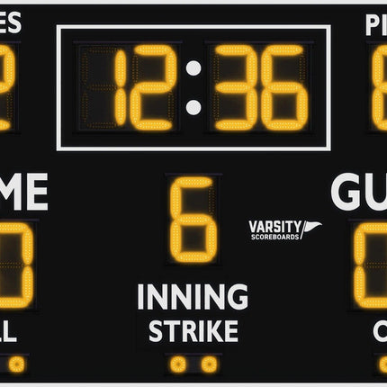 Varsity Scoreboards 3355 Baseball/Softball Scoreboard 3355-22 - Play and Sync